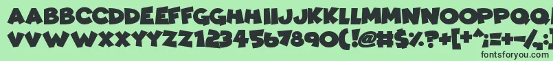 ComicKings Font – Black Fonts on Green Background