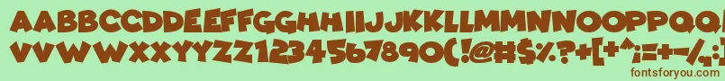 ComicKings Font – Brown Fonts on Green Background