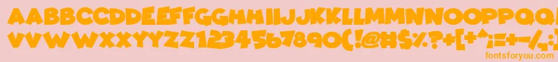 ComicKings Font – Orange Fonts on Pink Background