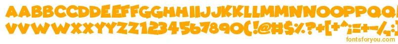 Fonte ComicKings – fontes laranjas em um fundo branco