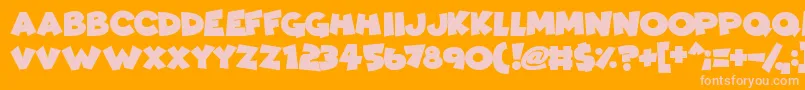 ComicKings Font – Pink Fonts on Orange Background