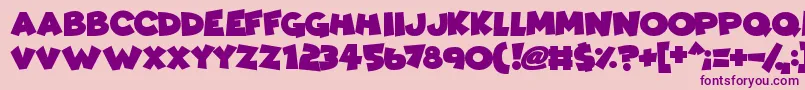 ComicKings Font – Purple Fonts on Pink Background