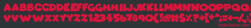 ComicKings Font – Red Fonts on Black Background