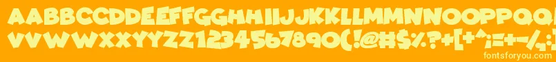 ComicKings Font – Yellow Fonts on Orange Background