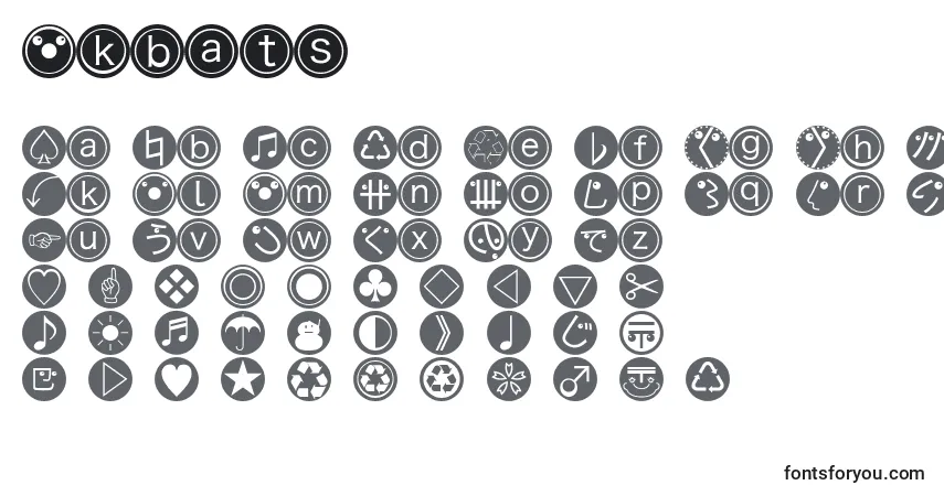 Schriftart Mkbats – Alphabet, Zahlen, spezielle Symbole