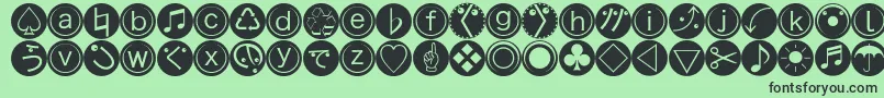 Mkbats Font – Black Fonts on Green Background
