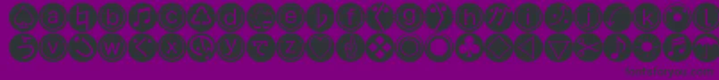 Mkbats Font – Black Fonts on Purple Background