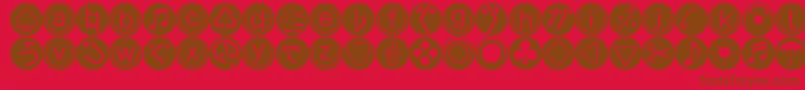 Mkbats Font – Brown Fonts on Red Background