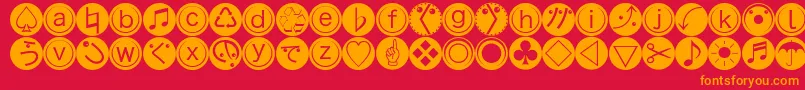 Mkbats Font – Orange Fonts on Red Background