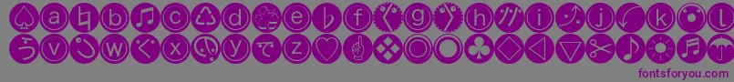 Mkbats Font – Purple Fonts on Gray Background