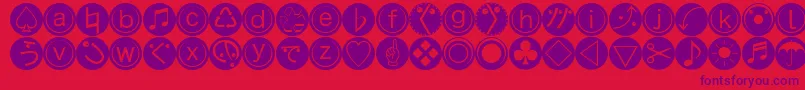 Mkbats Font – Purple Fonts on Red Background