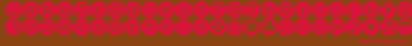 Mkbats Font – Red Fonts on Brown Background