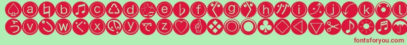 Mkbats Font – Red Fonts on Green Background