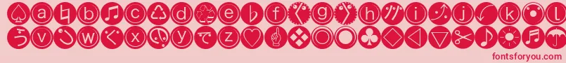 fuente Mkbats – Fuentes Rojas Sobre Fondo Rosa