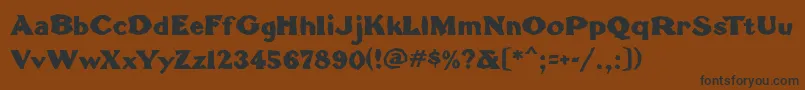 TomahawkMf Font – Black Fonts on Brown Background