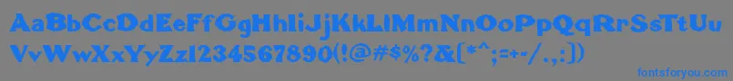 TomahawkMf Font – Blue Fonts on Gray Background