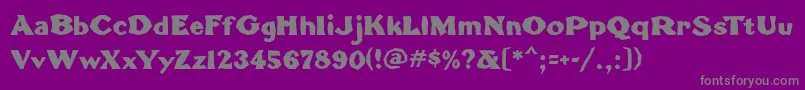 TomahawkMf Font – Gray Fonts on Purple Background