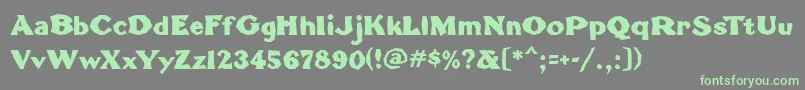 TomahawkMf Font – Green Fonts on Gray Background