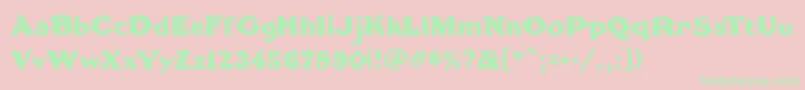 TomahawkMf Font – Green Fonts on Pink Background