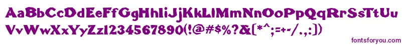 TomahawkMf Font – Purple Fonts on White Background