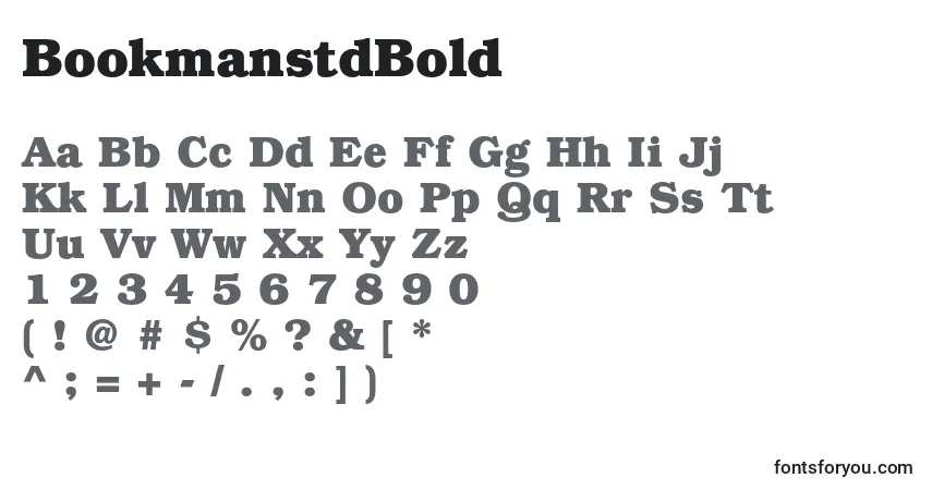 Шрифт BookmanstdBold – алфавит, цифры, специальные символы