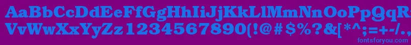 BookmanstdBold Font – Blue Fonts on Purple Background