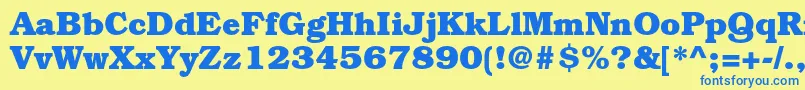 BookmanstdBold Font – Blue Fonts on Yellow Background