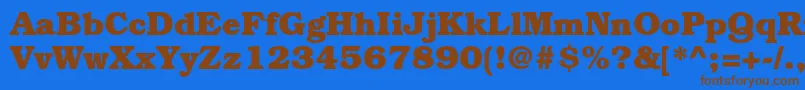 BookmanstdBold Font – Brown Fonts on Blue Background