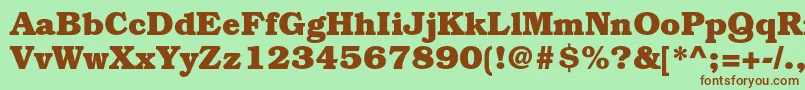 BookmanstdBold Font – Brown Fonts on Green Background