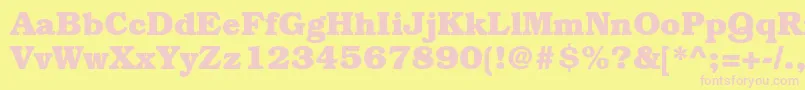 BookmanstdBold Font – Pink Fonts on Yellow Background