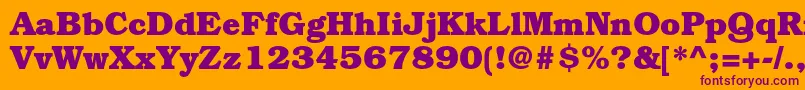 BookmanstdBold Font – Purple Fonts on Orange Background