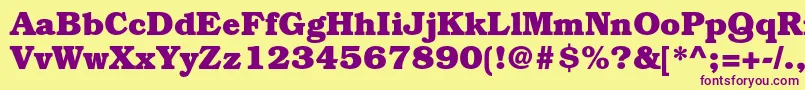 BookmanstdBold Font – Purple Fonts on Yellow Background