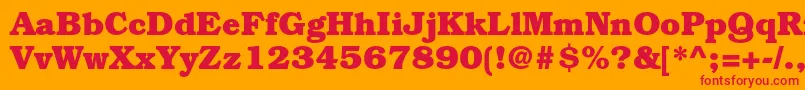 BookmanstdBold Font – Red Fonts on Orange Background