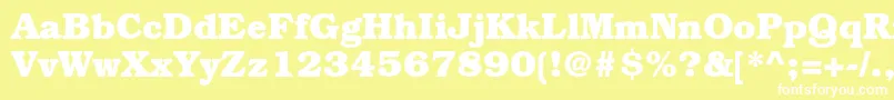 BookmanstdBold Font – White Fonts on Yellow Background