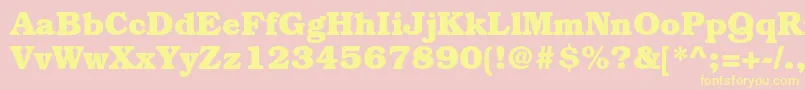 BookmanstdBold Font – Yellow Fonts on Pink Background
