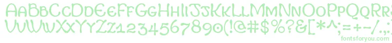 MargotSmallCapitals Font – Green Fonts on White Background