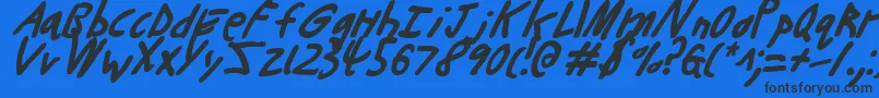 Шрифт Buttonsi – чёрные шрифты на синем фоне