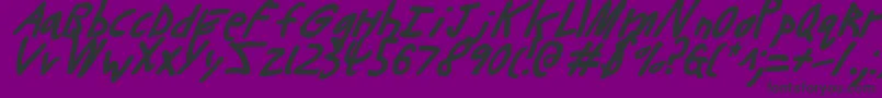 Buttonsi-fontti – mustat fontit violetilla taustalla