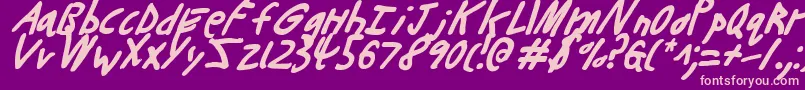 Buttonsi Font – Pink Fonts on Purple Background