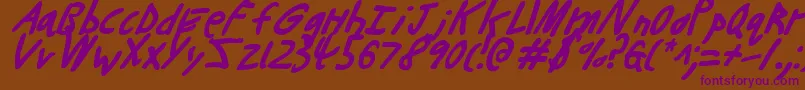 Buttonsi Font – Purple Fonts on Brown Background