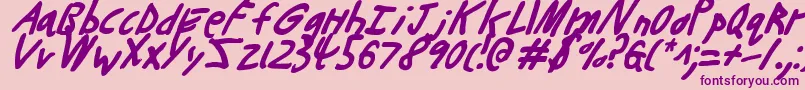 Buttonsi Font – Purple Fonts on Pink Background
