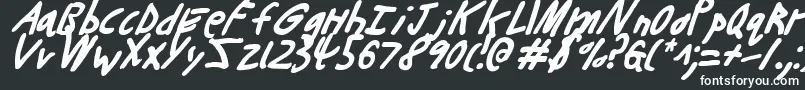 Buttonsi-fontti – valkoiset fontit mustalla taustalla