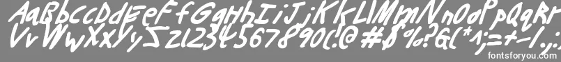 Buttonsi Font – White Fonts on Gray Background