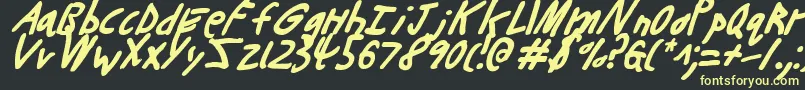 Buttonsi Font – Yellow Fonts on Black Background