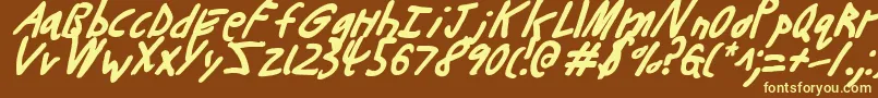 Buttonsi Font – Yellow Fonts on Brown Background