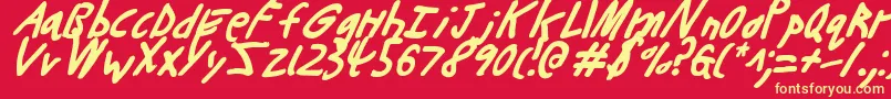フォントButtonsi – 黄色の文字、赤い背景