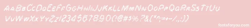 Berserkerci Font – White Fonts on Pink Background