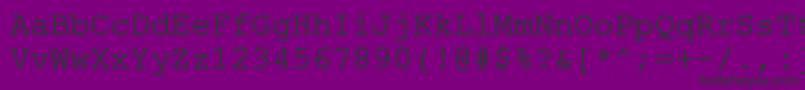 フォントErKurierMac – 紫の背景に黒い文字