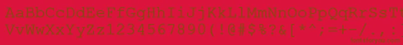 ErKurierMac Font – Brown Fonts on Red Background