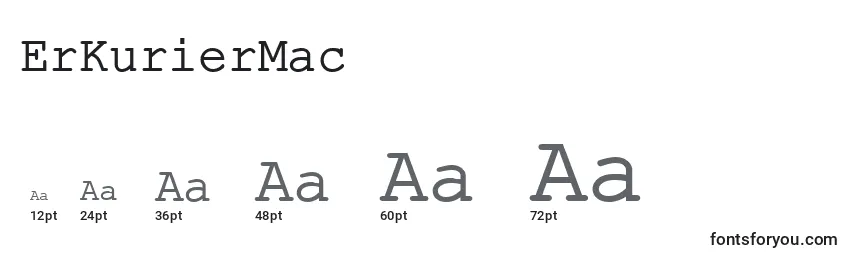 Größen der Schriftart ErKurierMac